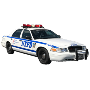 Classic Car Wedding Event Hire NYPD Police Car at Stirling Castle 2 - 400px Sq