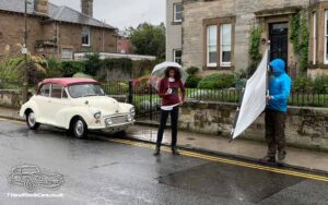 TV Film Movie Action Vehicle Scotland Morris Minor Convertibile Photoshoot
