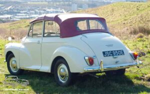 TV Film Movie Action Vehicle Scotland Morris Minor Convertibile Rear NS Edinburgh