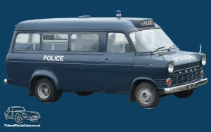 TV Film Movie Action Vehicle Scotland Template 1974 Ford Transit Police Minibus Outline