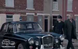 TV Film Movie Action Vehicle Scotland Wolseley 6-110 Police Car On Set Inspector George Gently with Martin Shaw