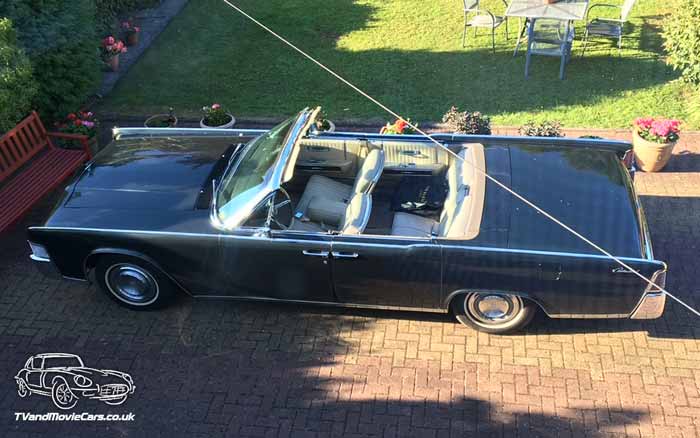 TV Film Movie Action Vehicle Scotland 1965 Lincoln Continental Convertible Open Top View 700x438px