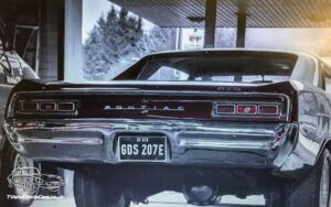 TV Film Movie Action Vehicle Scotland 1967 Pontiac GTO Rear 700px