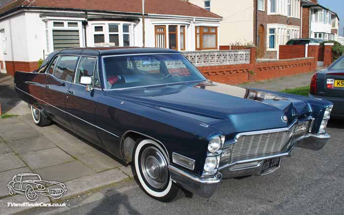 TV Film Movie Action Vehicle Scotland 1968 Cadillac Fleetwood Front NS 1 700x440px