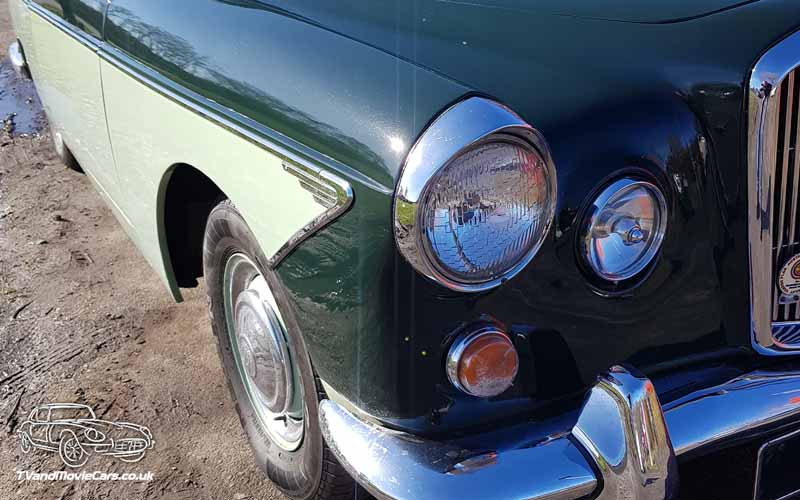 TV Film Movie Action Vehicle Scotland UK Car Wolseley 6-99 (1961) Front OS CU
