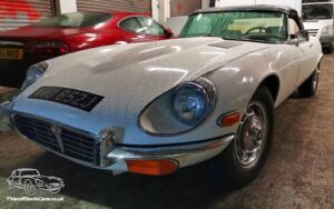 TV Film Movie Action Vehicle Scotland UK Cars Jaguar E-Type Convertible (1971) Front OS Main