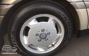 TV Film Movie Action Vehicle Scotland UK Classic Car Mercedes C280 C Class Elegance (1995) Front NS Wheel