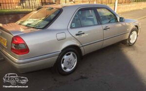 TV Film Movie Action Vehicle Scotland UK Classic Car Mercedes C280 C Class Elegance (1995) OS Rear