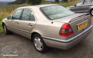 TV Film Movie Action Vehicle Scotland UK Classic Car Mercedes C280 C Class Elegance (1995) Rear NS