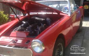 TV Film Movie Action Vehicle Scotland UK Classic Cars Austin Healey Sprite (1970) Engine 1