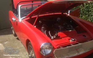 TV Film Movie Action Vehicle Scotland UK Classic Cars Austin Healey Sprite (1970) Engine 2