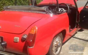 TV Film Movie Action Vehicle Scotland UK Classic Cars Austin Healey Sprite (1970) Rear OS Quarter