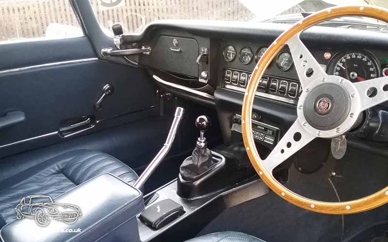 TV Film Movie Action Vehicle Scotland UK Classic Cars E Type Jaguar Series III Interior Dashboard