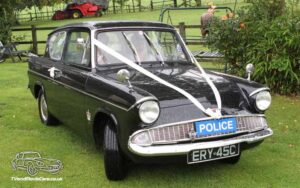 TV Film Movie Action Vehicle Scotland UK Emergency Divisional Police Car Ford Anglia 105E (1963) Front OS