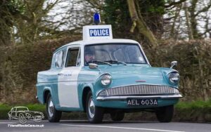 TV Film Movie Action Vehicle Scotland UK Emergency Police Cars Ford Anglia 105E Police (1963) Front OS