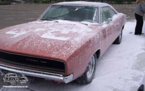 TV Film Movie Action Vehicle Scotland USA Car Dodge Charger (1968) Front On SetTV Film Movie Action Vehicle Scotland USA Car Dodge Charger (1968) Front On Set