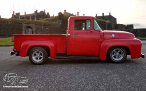 TV Film Movie Action Vehicle Scotland USA Truck Ford F100 (1956) NS at Stirling Castle