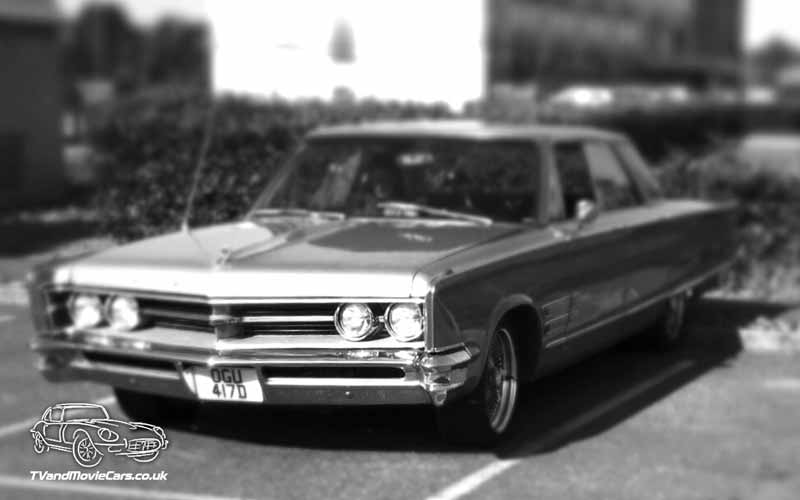 TV Film Movie Action Vehicle Scotland USA Cars Chrysler 300 1966 Front BW