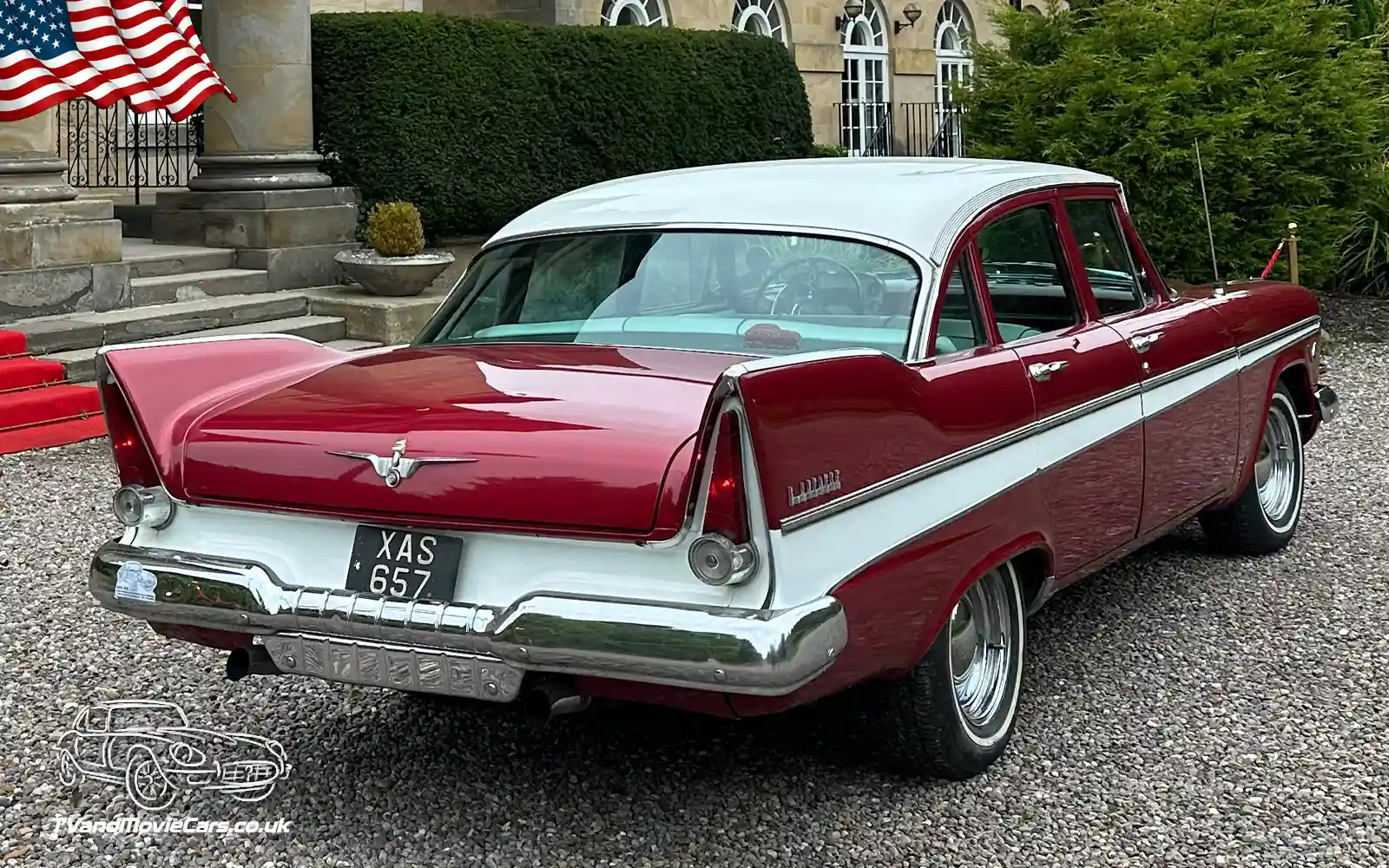 TV Film Movie Action Vehicle Scotland USA Cars Plymouth Belvedere 1957 Rear OS