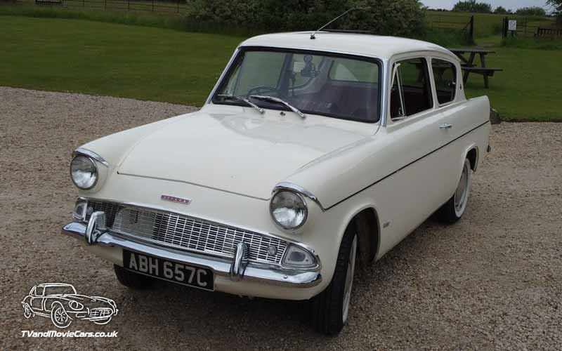 TV Film Movie Action Vehicle Scotland UK Cars Ford Anglia Deluxe Front NS CU