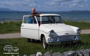 TV Film Movie Action Vehicle Scotland UK Cars Ford Anglia Deluxe Front Open Door