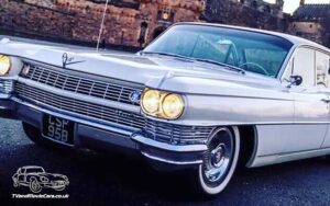 TV Film Movie Action Vehicle Scotland USA Cadillac Sedan De Ville (1964) Front OS CU