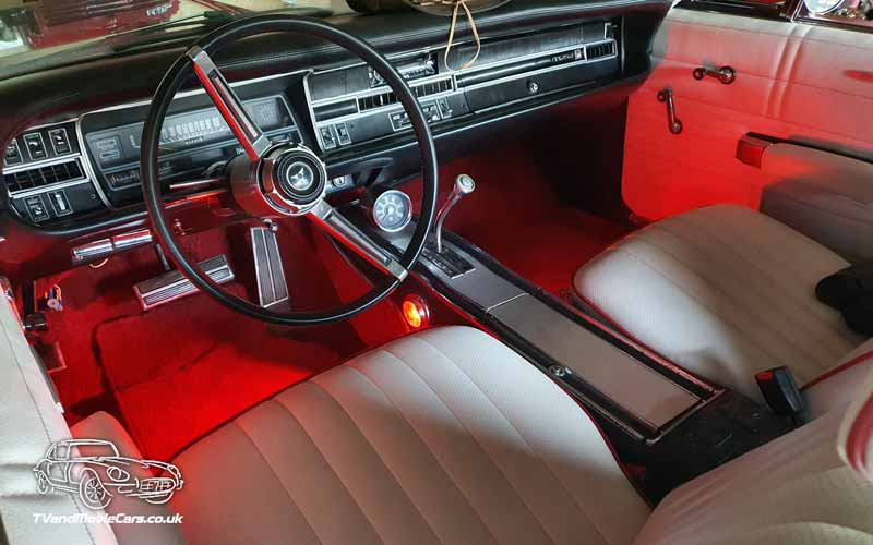 TV Film Movie Action Vehicle Scotland USA Cars Dodge Polara 500 Interior Front Red Light