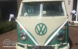 TV Film Movie Action Vehicle Scotland Volkswagen Camper Split Screen Front CU Wedding
