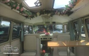 TV Film Movie Action Vehicle Scotland Volkswagen Camper Split Screen Interior Roof Light Wedding