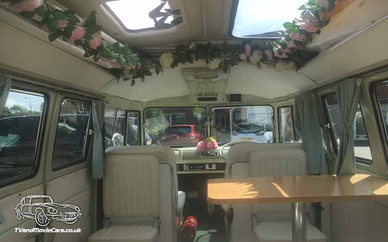 TV Film Movie Action Vehicle Scotland Volkswagen Camper Split Screen Interior Roof Light Wedding