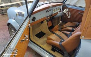 TV Film Movie Action Vehicle Scotland 1973 BL Mini Custom Interior Front NS 800px
