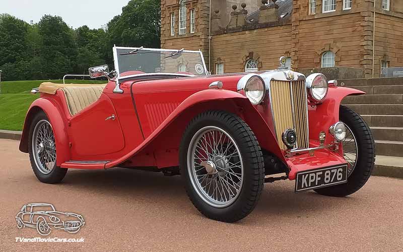 TV Film Movie Action Vehicle Scotland UK Cars MG TC Convertible Front OS1