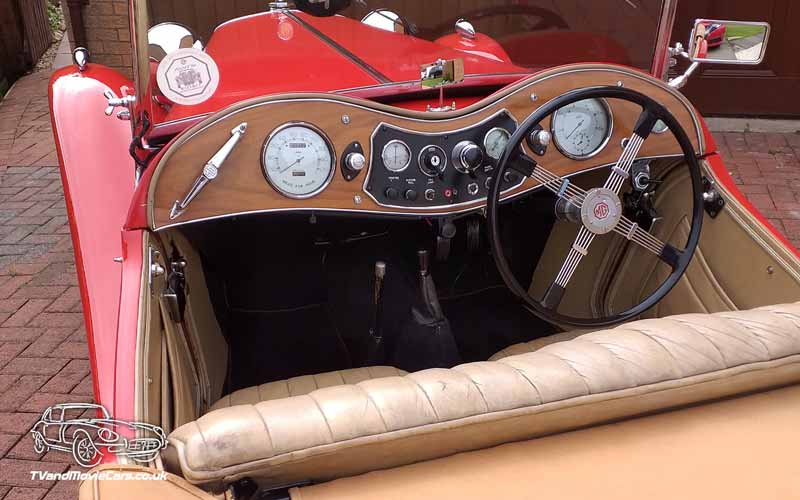 TV Film Movie Action Vehicle Scotland UK Cars MG TC Convertible Interior Dashboard