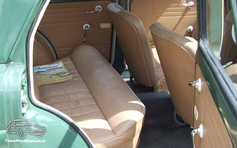 TV Film Movie Action Vehicle Scotland UK Car Ford Prefect (1955) - Interior Rear 2.jpg