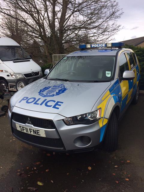 TV Film Movie Action Vehicle Scotland UK Strathclyde Police Car Mitsubishi Outlander Front n/s (2011)