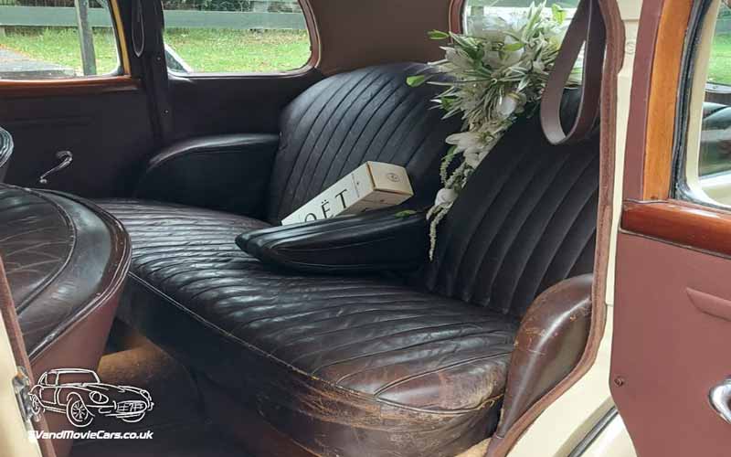 TV Film Movie Action Vehicle Scotland UK Cars Rover 12 1947 Interior Rear Seat Wedding 800px