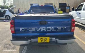 TV Film Movie Action Vehicle Scotland USA Cars Chevrolet Silverado Rear