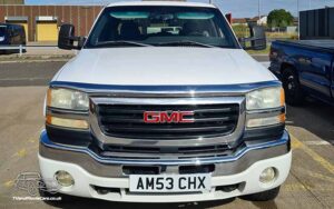 TV Film Movie Action Vehicle Scotland USA Cars GMC Sierra 2500HD Front
