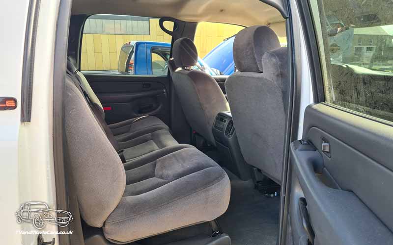 TV Film Movie Action Vehicle Scotland USA Cars GMC Sierra 2500HD Interior Back NS.jpg