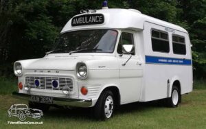 TV Film Movie Action Vehicle Scotland UK Cars Ford Transit Mk1 Ambulance Front NS