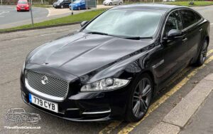 TV Film Movie Action Vehicle Scotland UK Cars Jaguar XJL Front NS