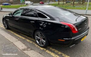 TV Film Movie Action Vehicle Scotland UK Cars Jaguar XJL Rear NS