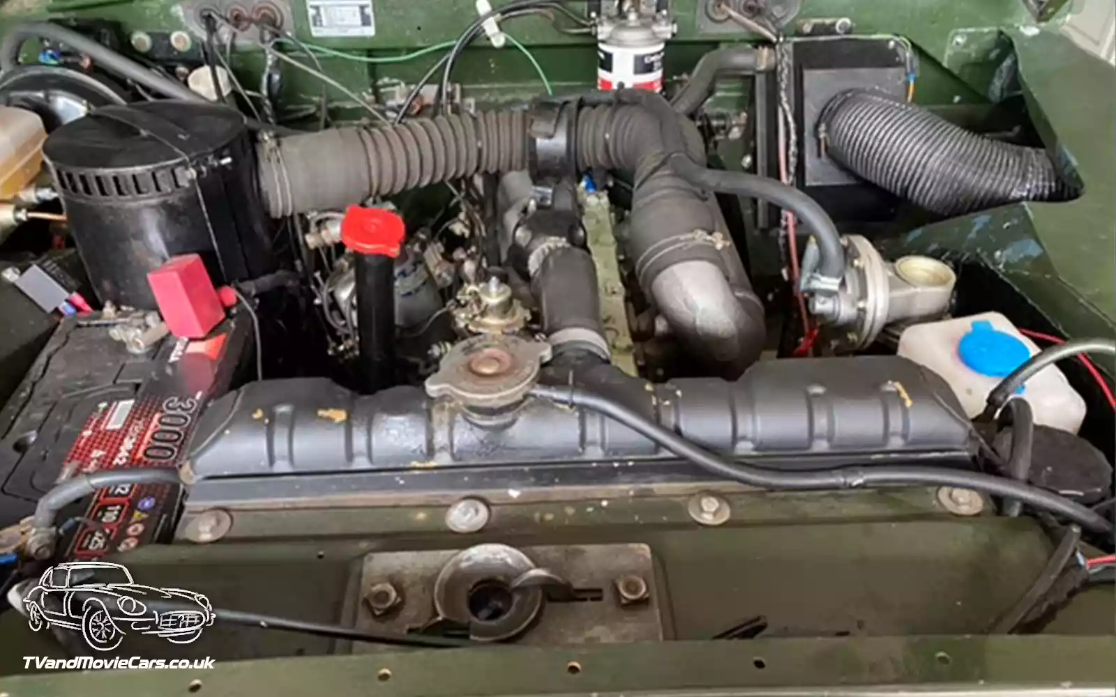 TV Film Movie Action Vehicle Scotland UK Cars LandRover Series 3 Engine