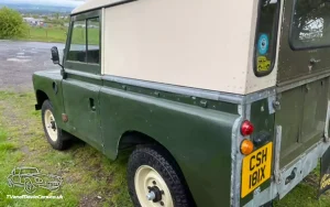 TV Film Movie Action Vehicle Scotland UK Cars LandRover Series 3 NS Rear