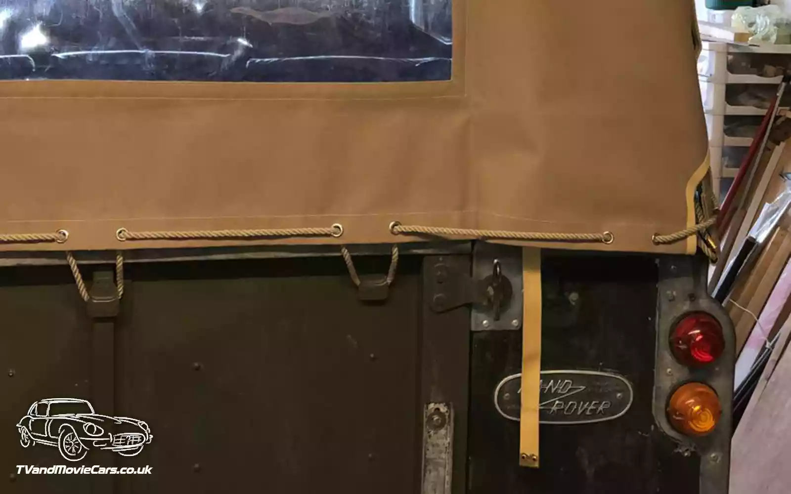 TV Film Movie Action Vehicle Scotland UK Cars LandRover Series 3 Rear CU