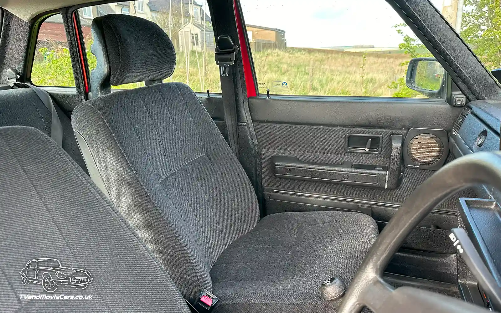TV Film Movie Action Vehicle Scotland UK Cars Volvo 240GL - Interior Front 2