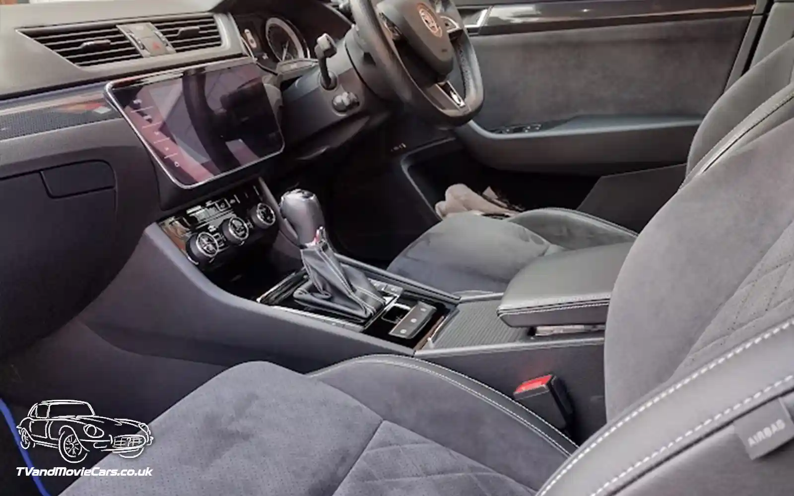 TV Film Movie Action Vehicle Scotland Czechoslovakia Cars Skoda Superb Sportline 2018 Interior Front