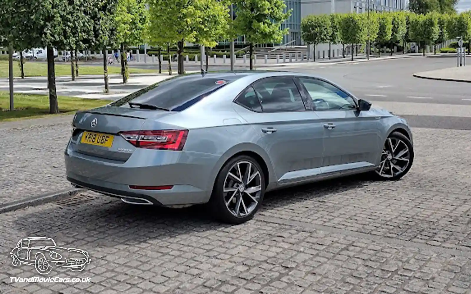 TV Film Movie Action Vehicle Scotland Czechoslovakia Cars Skoda Superb Sportline 2018 Rear OS