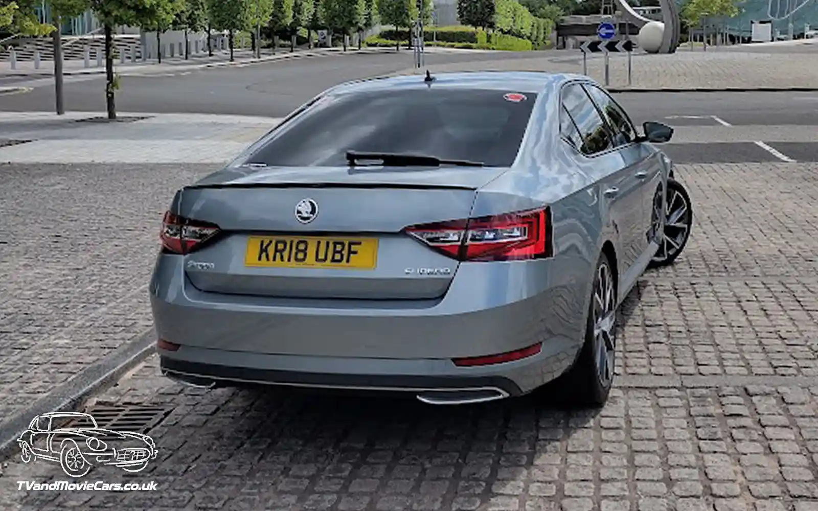 TV Film Movie Action Vehicle Scotland Czechoslovakia Cars Skoda Superb Sportline 2018 Rear