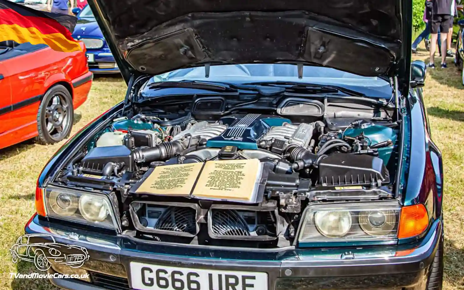 TV Film Movie Action Vehicle Scotland German Cars BMW 7 Series E38 750IL 1997 Engine 3